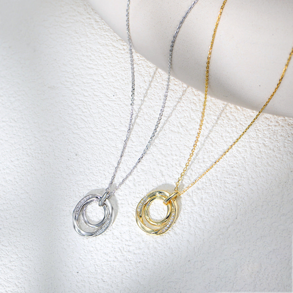 TwinkleTwirl Silver Charm Necklace