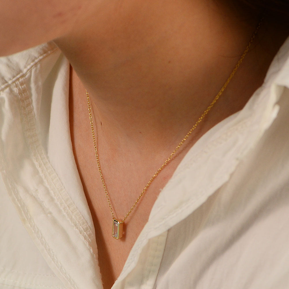 Starlit Zircon Charm Necklace