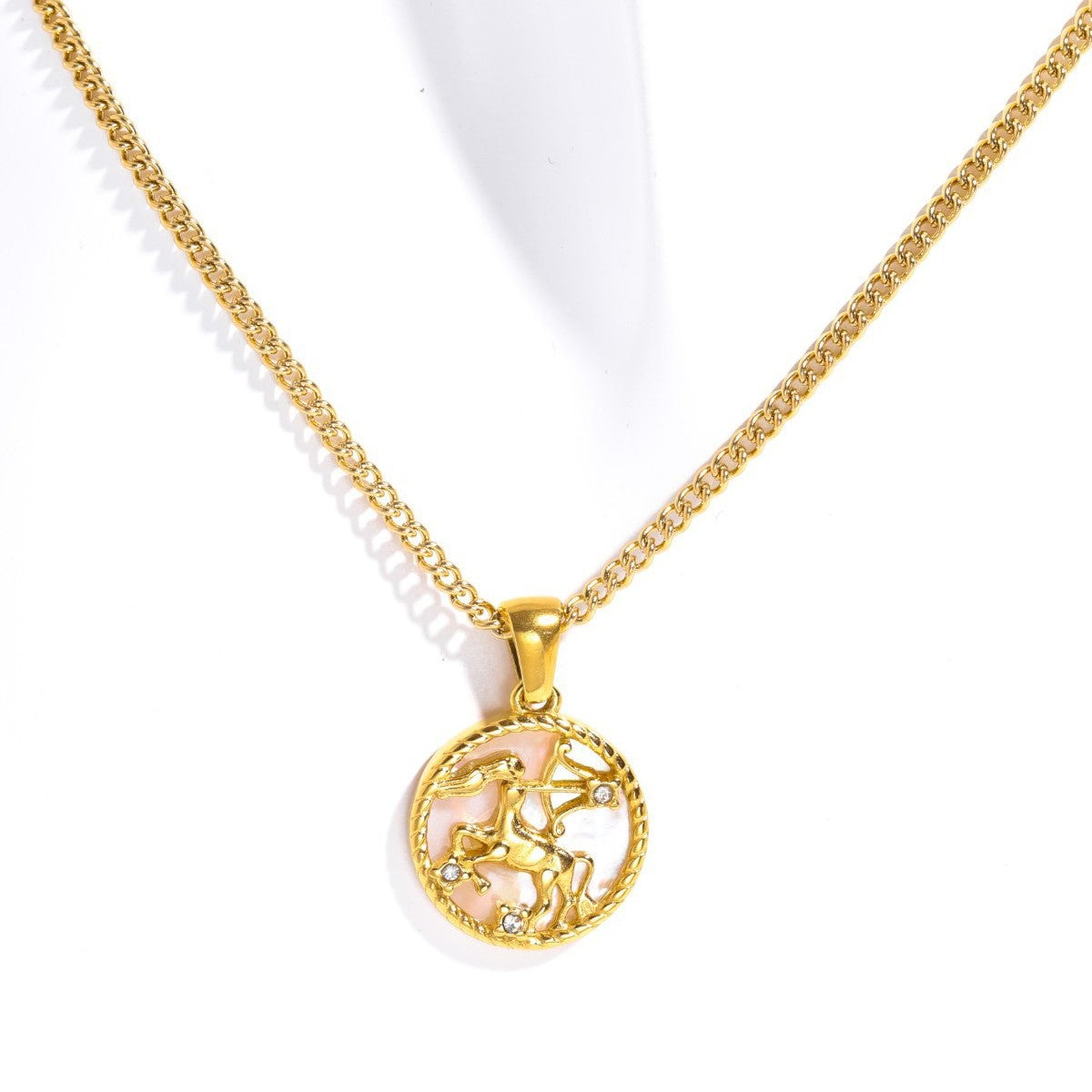 Zodiac Charm Pendant Necklace