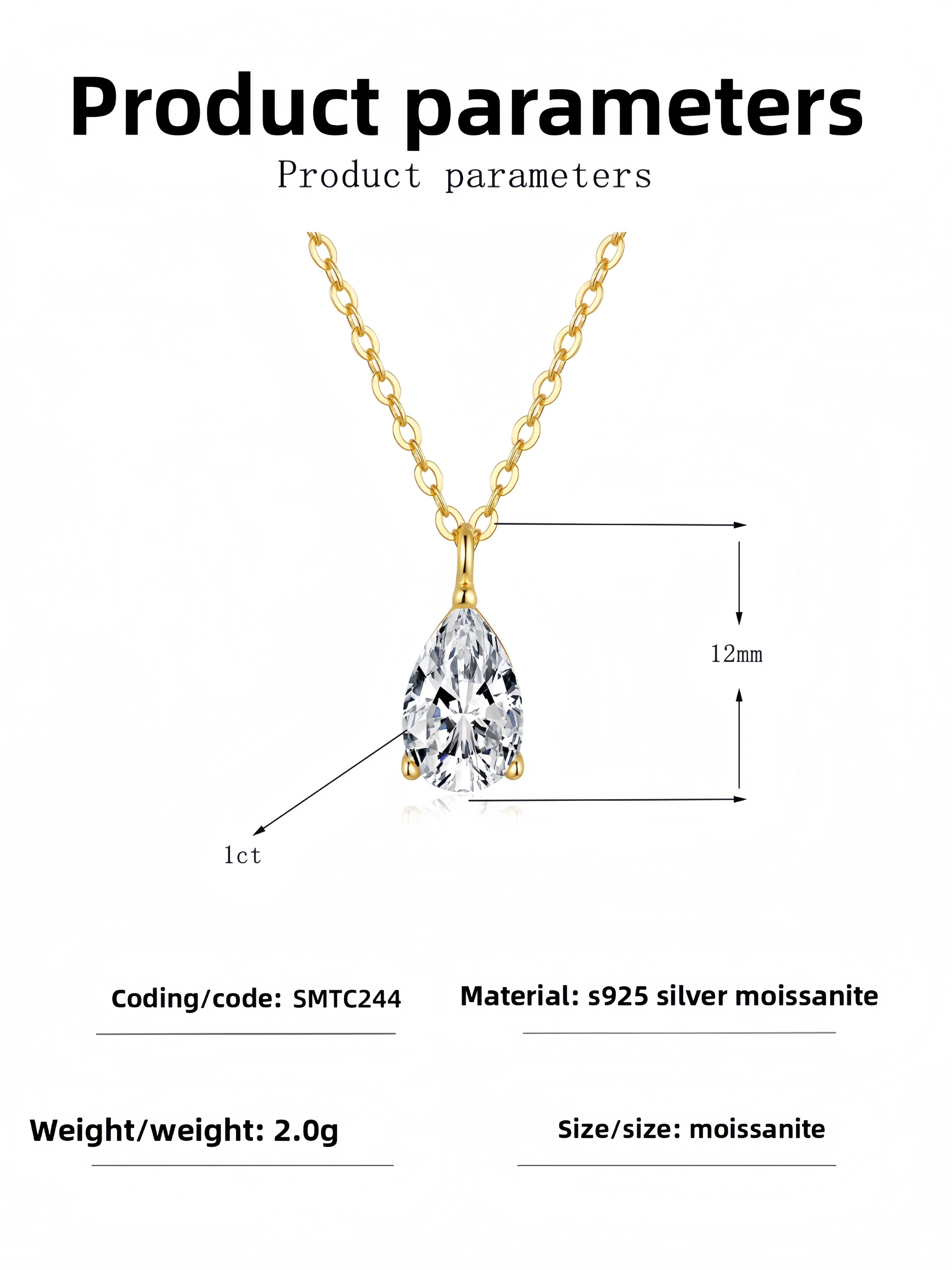 Pear Drop Promise Necklace