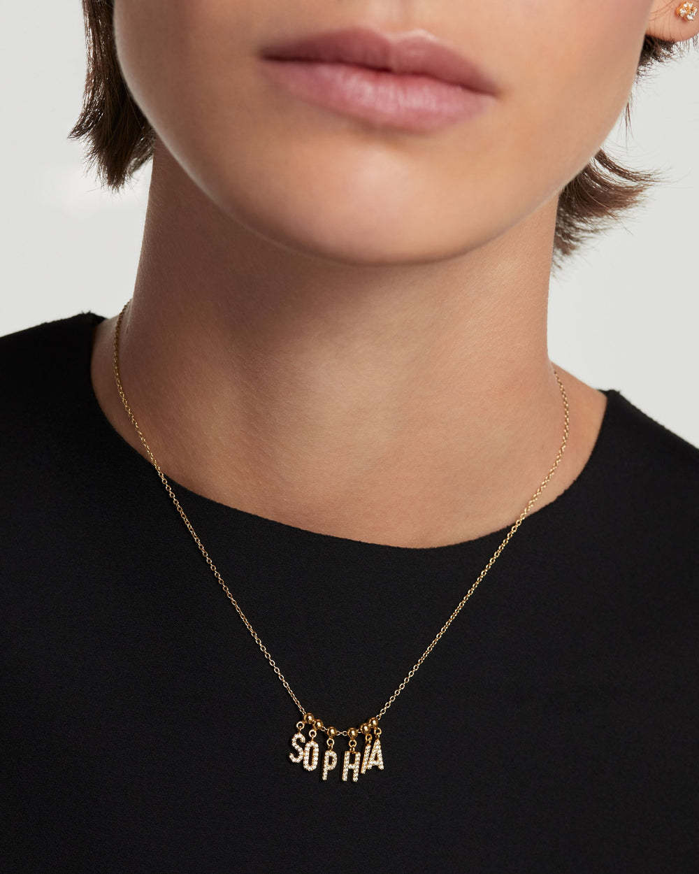 Little Initials Connecting Together Necklace