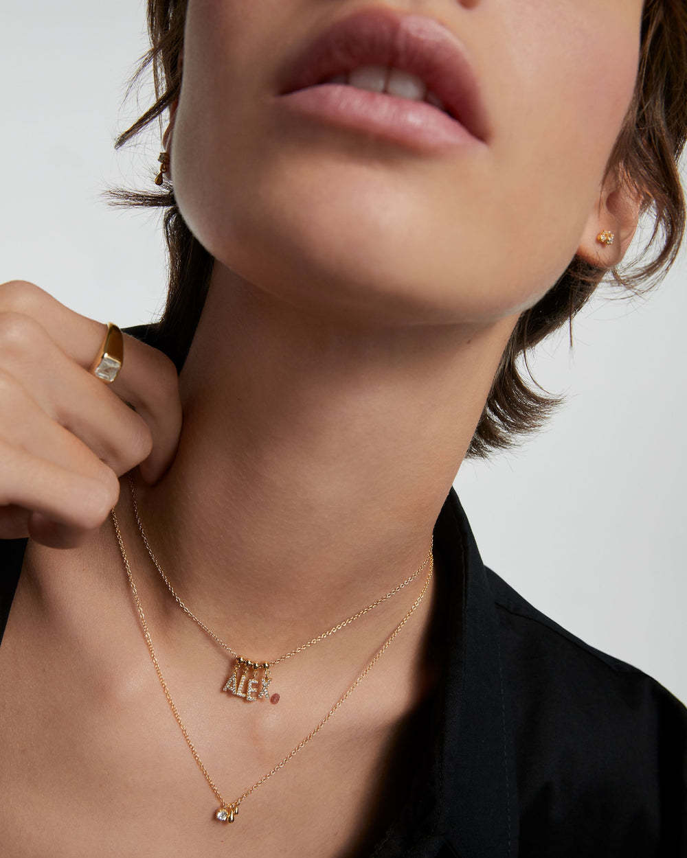 Little Initials Connecting Together Necklace