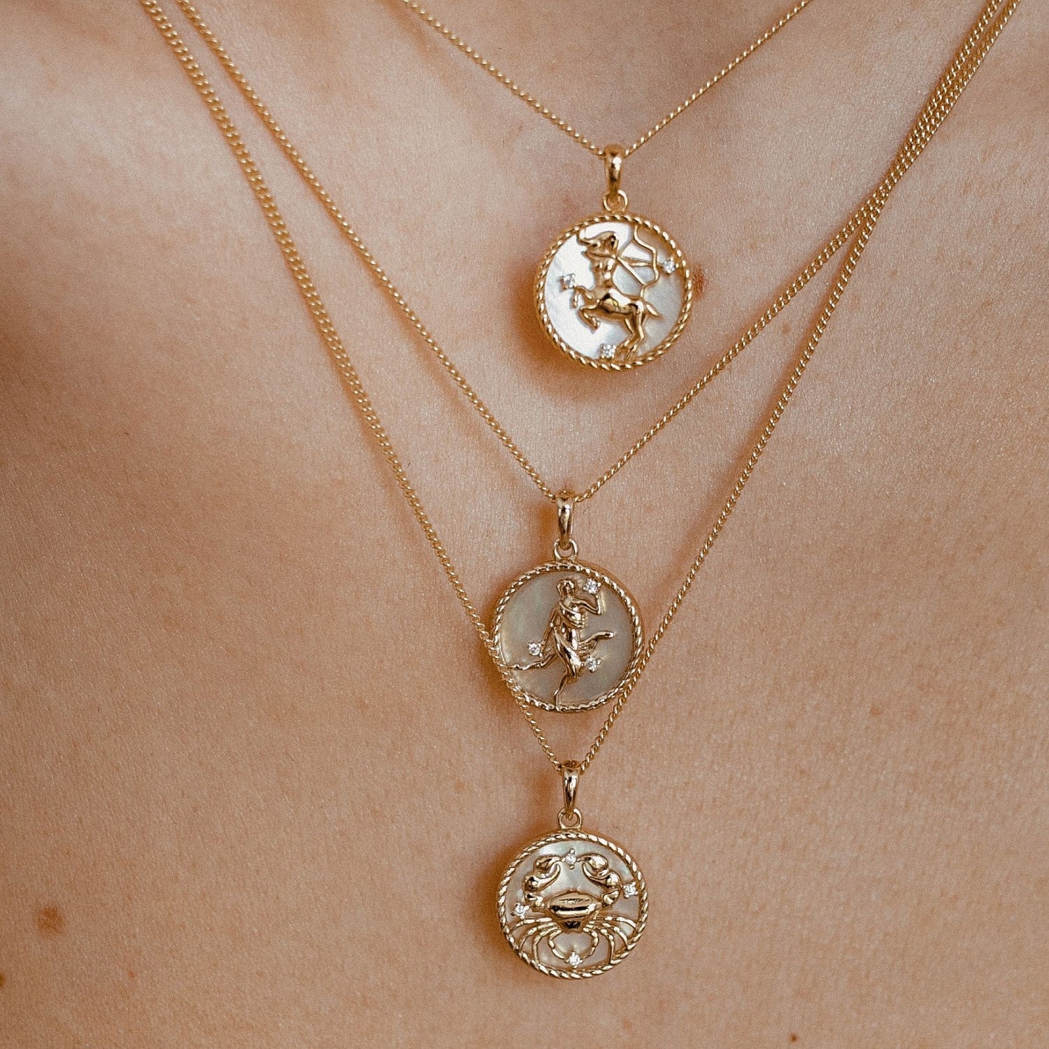 Zodiac Charm Pendant Necklace
