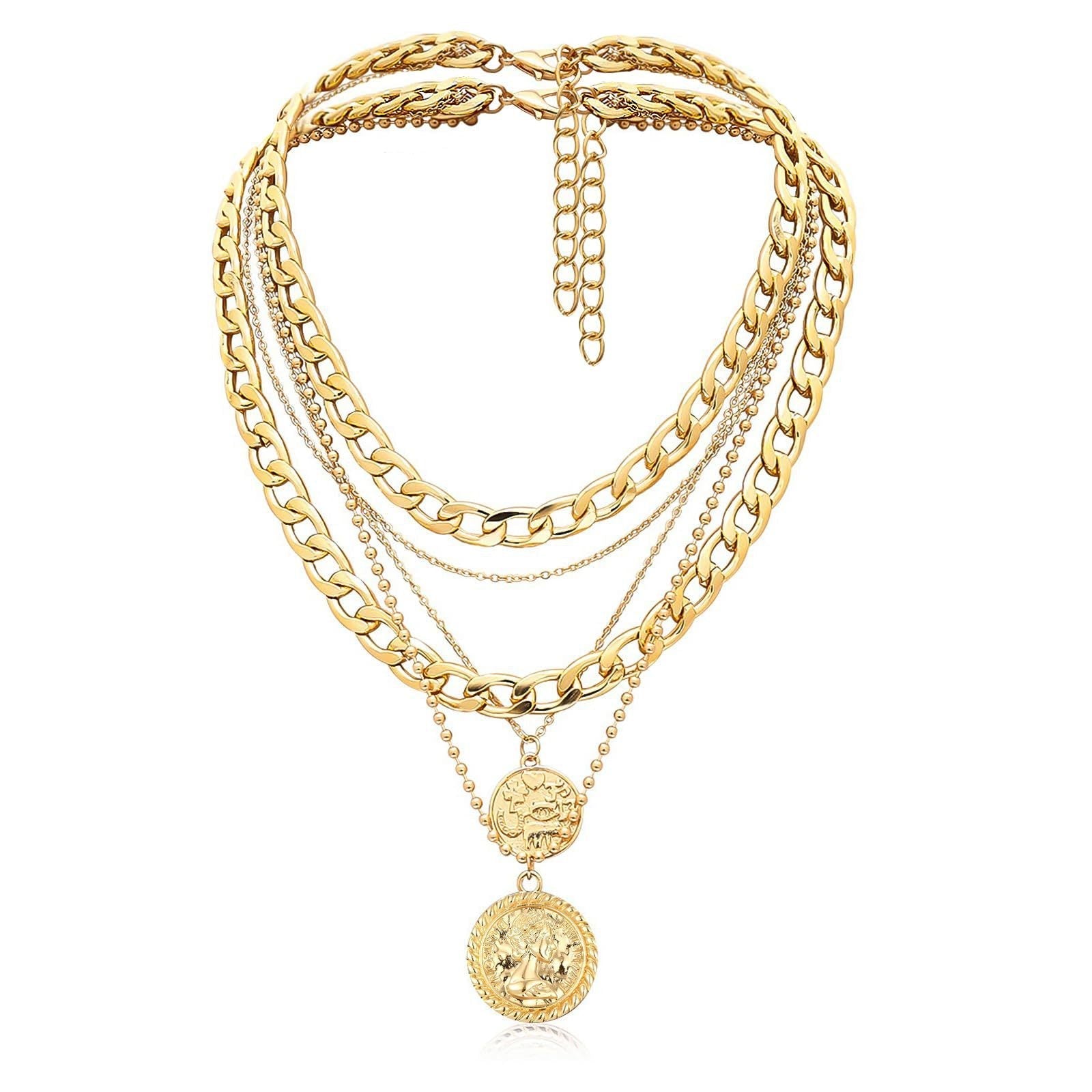Golden Divinity Layered Necklace