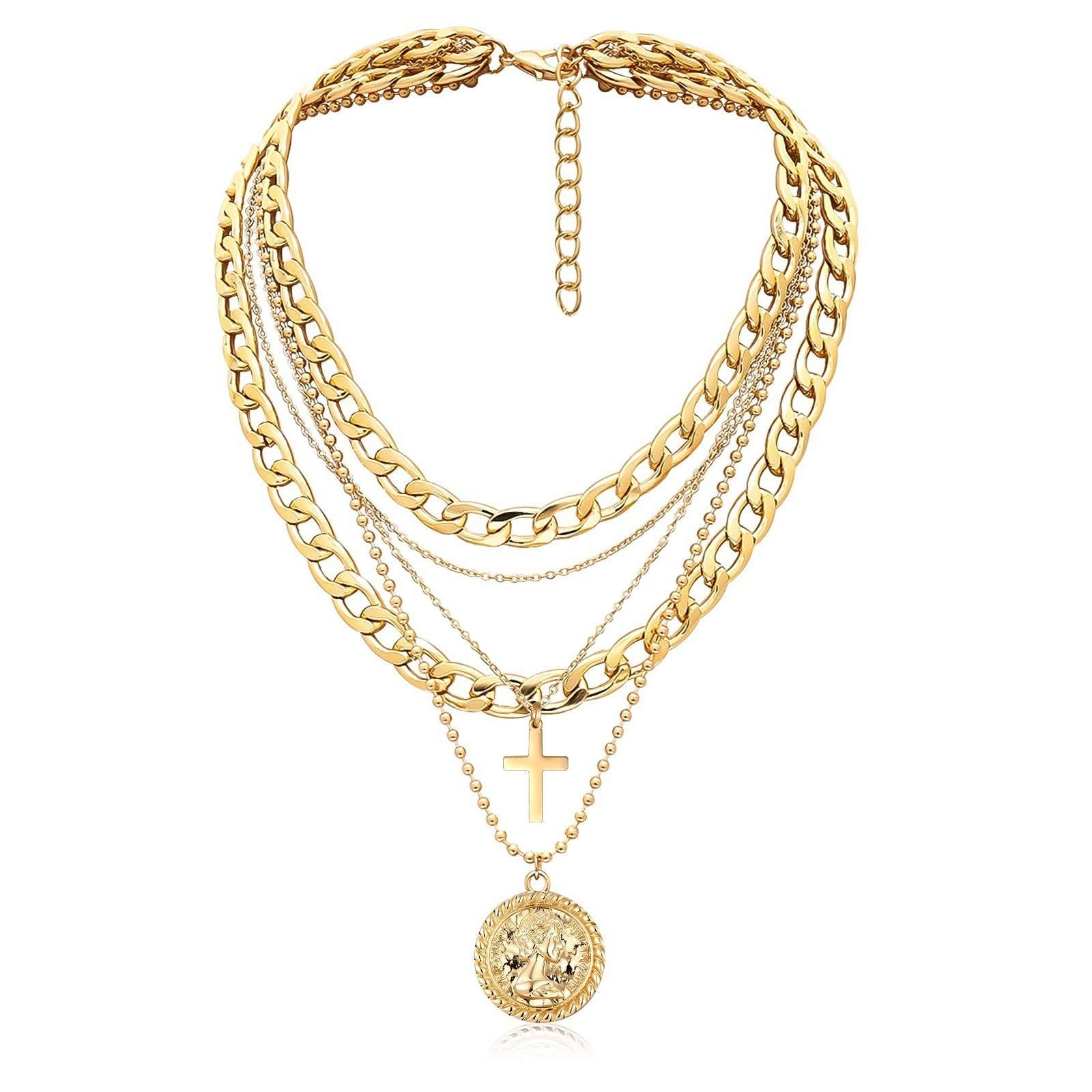 Golden Divinity Layered Necklace