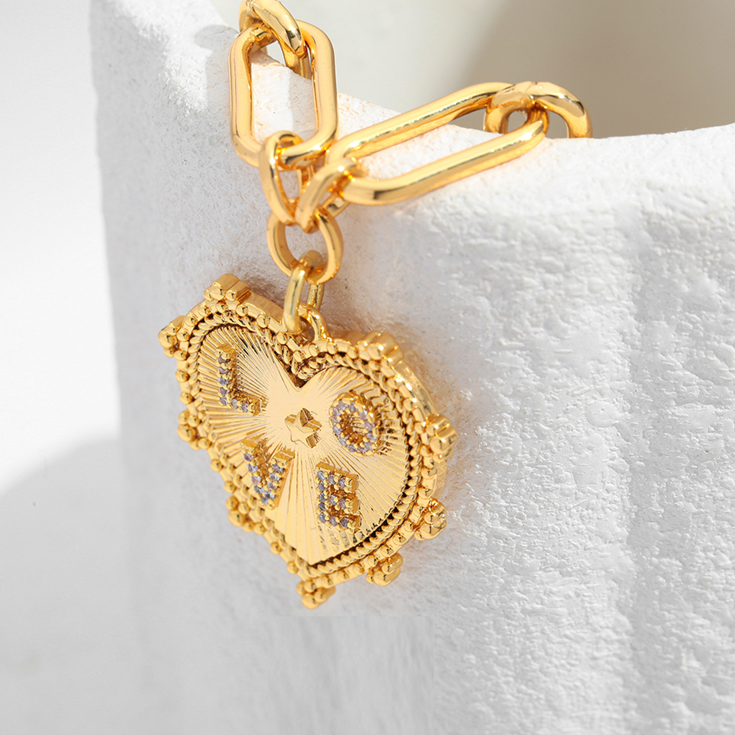 The Golden Heart Charm Bracelet