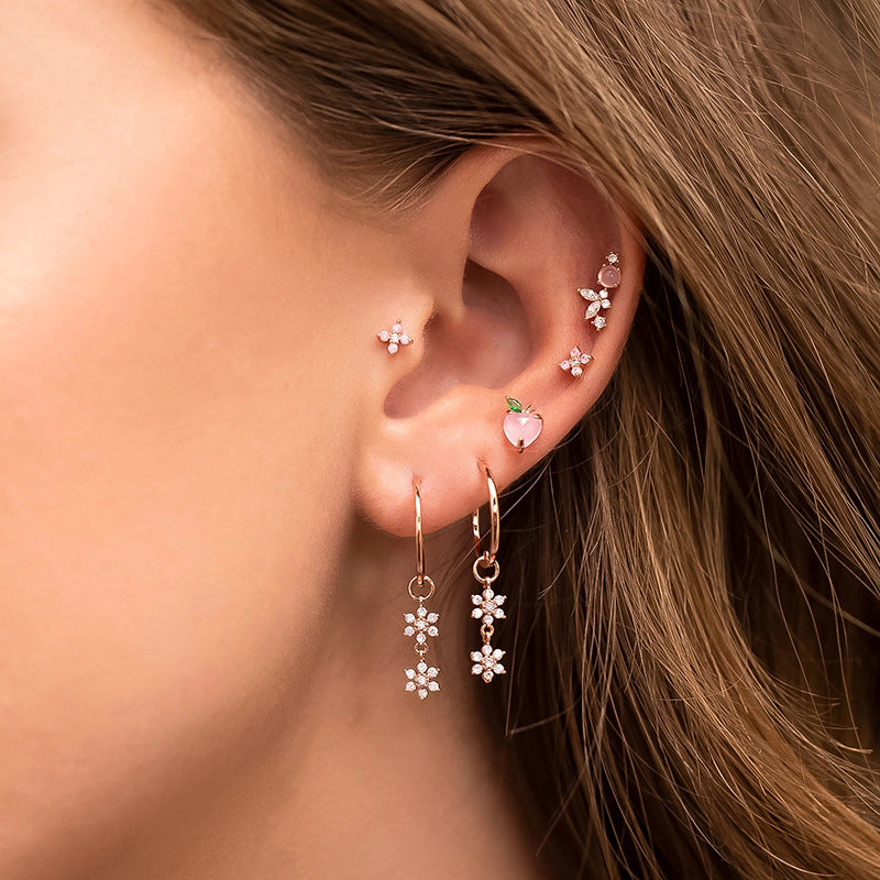 Berry Glow Drop Earrings