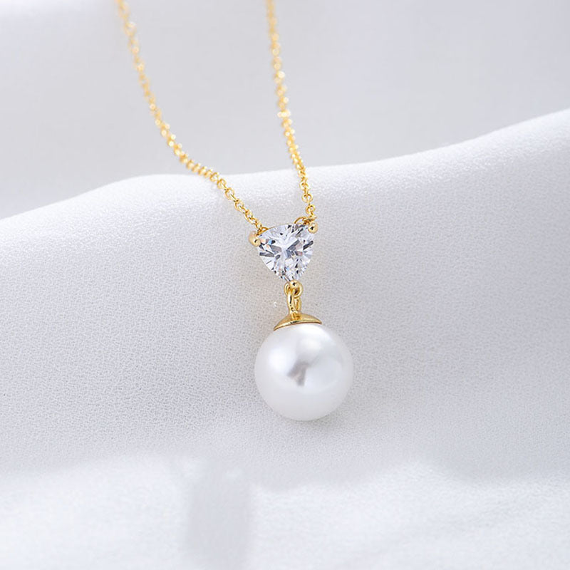 Heart Pearl Whisper Necklace