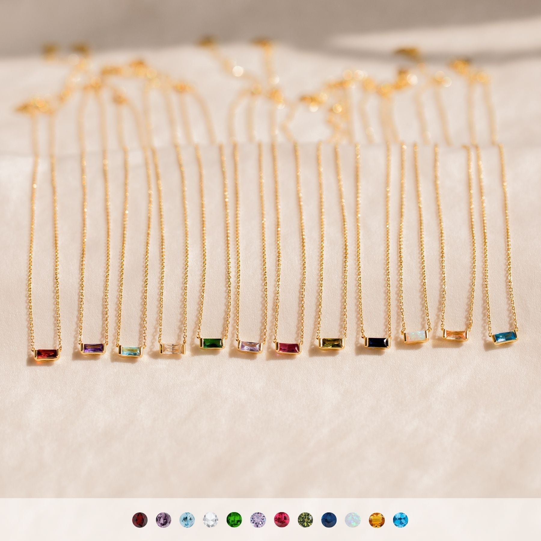 Birthstone Bar Necklace