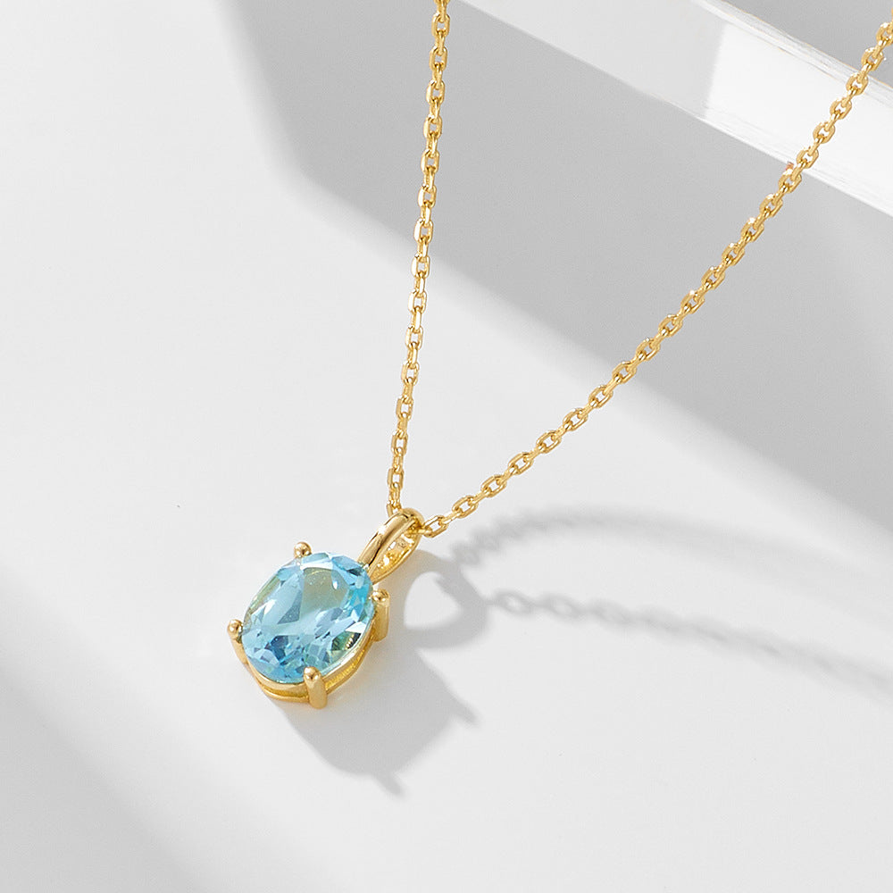Azure Oval Necklace