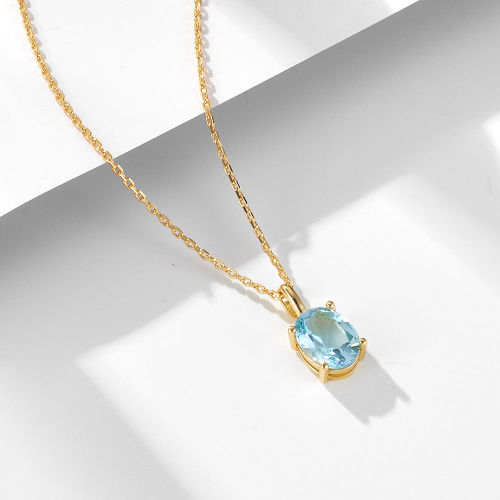 Azure Oval Necklace