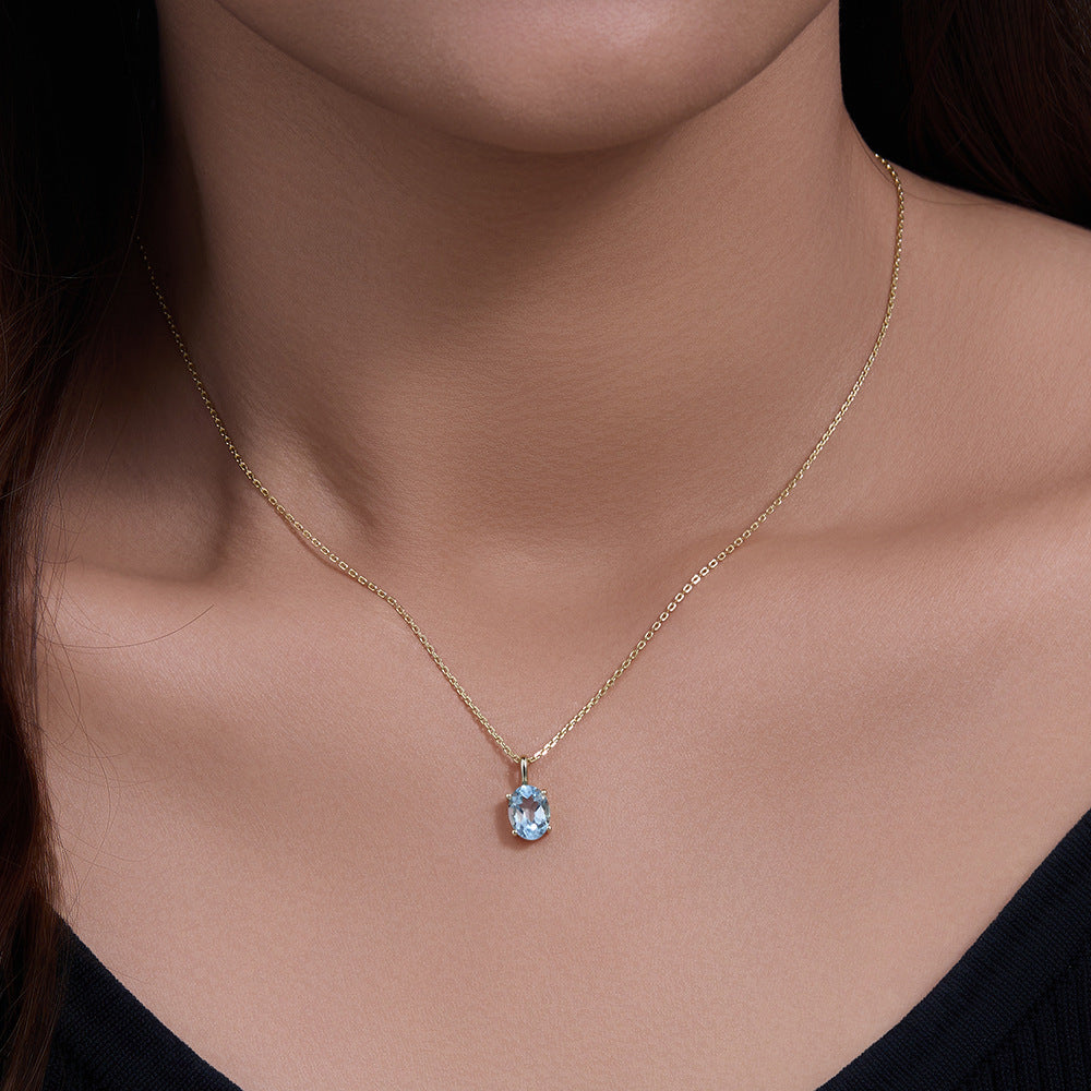 Azure Oval Necklace