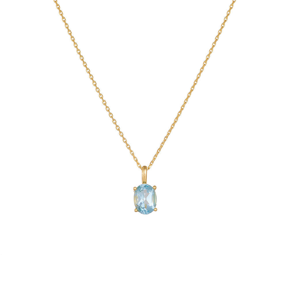 Azure Oval Necklace