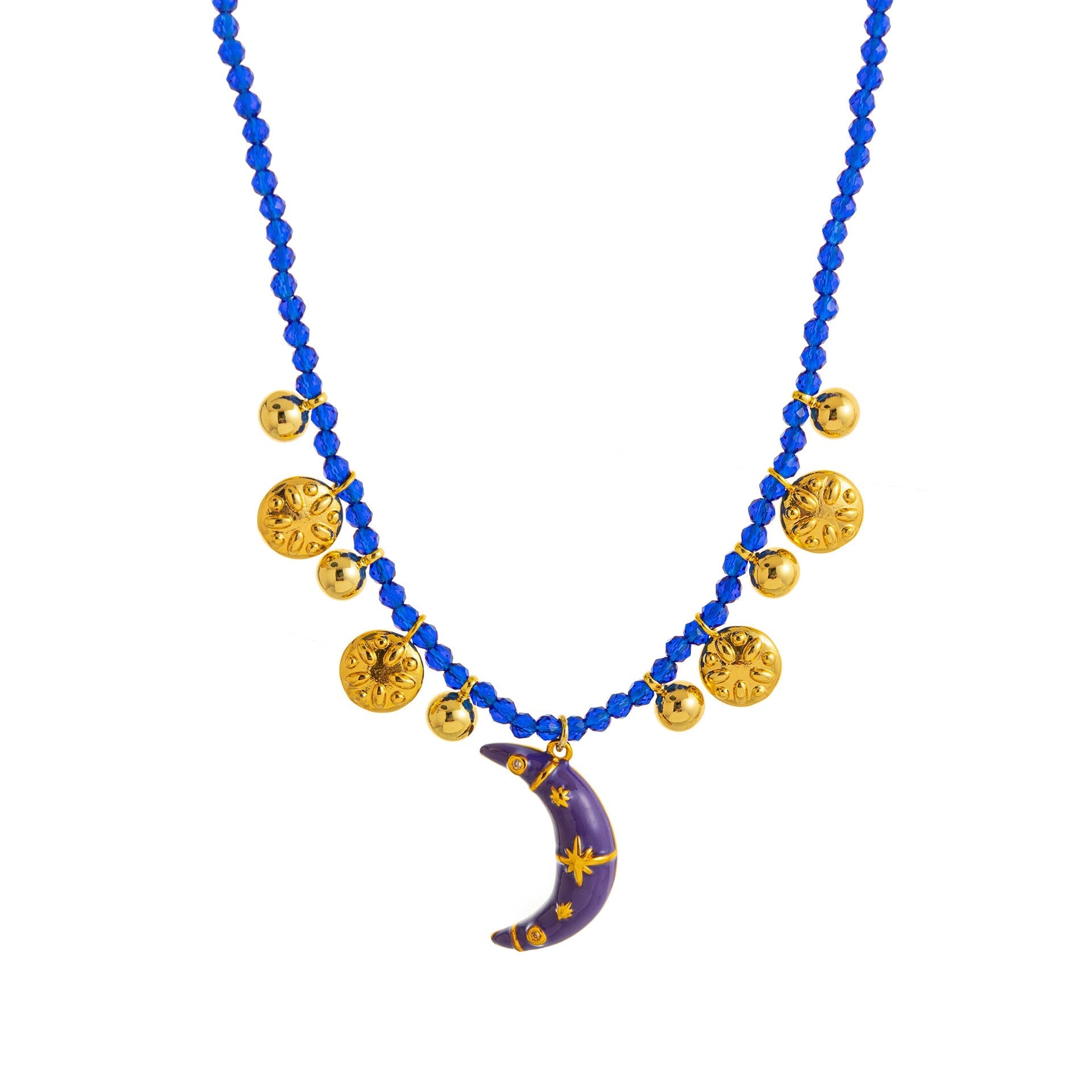 Midnight Jingle Moon Necklace