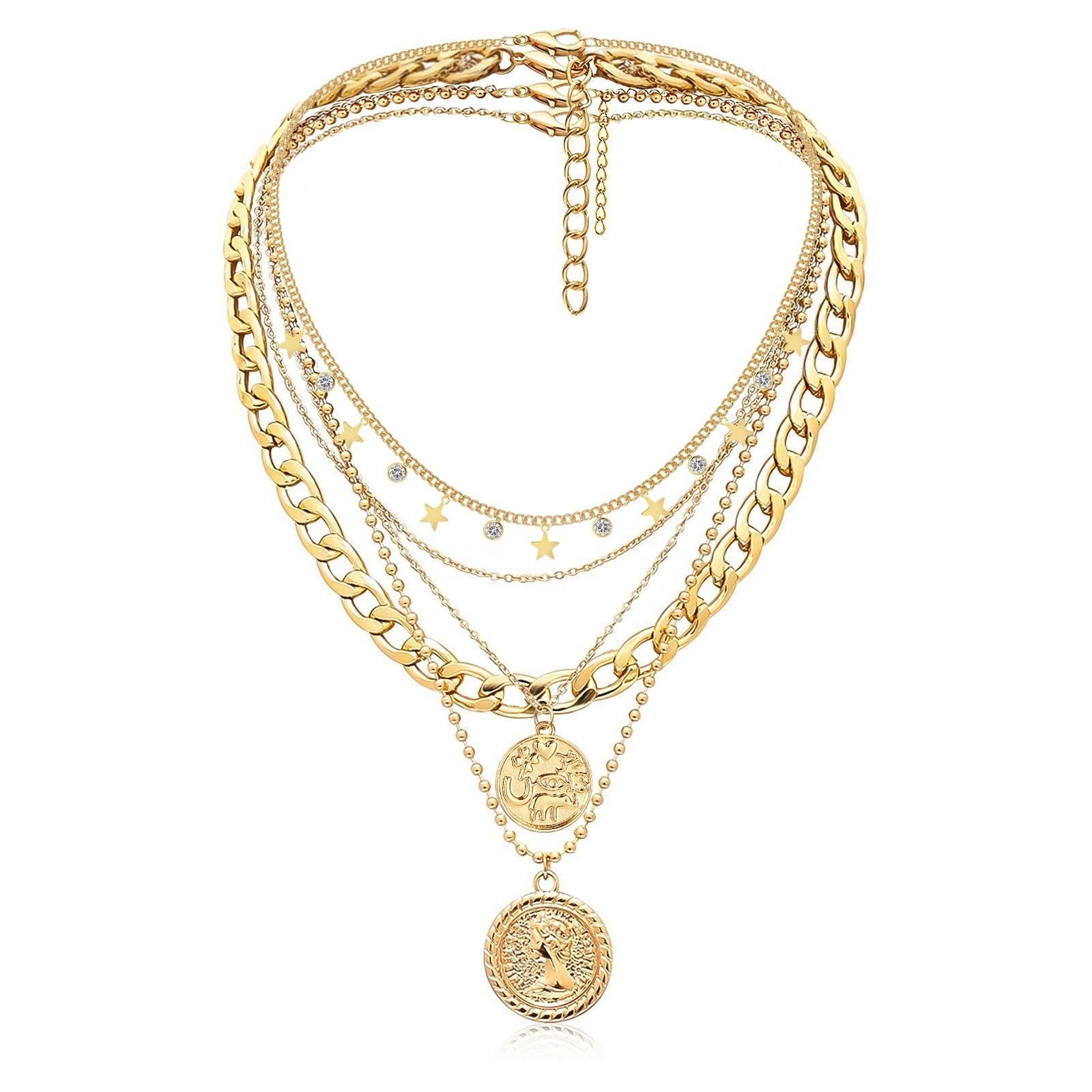 Golden Divinity Layered Necklace