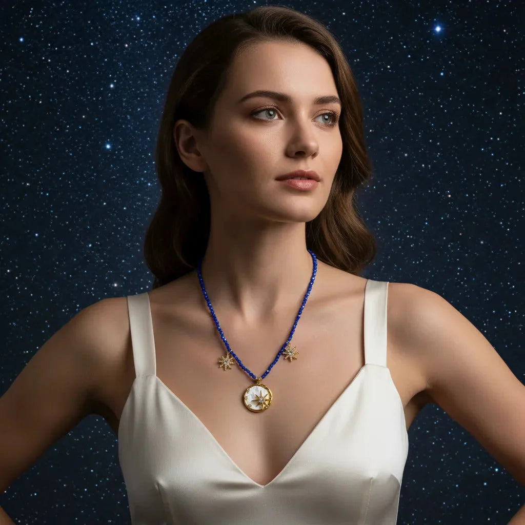 Azure Starburst Sun Necklace
