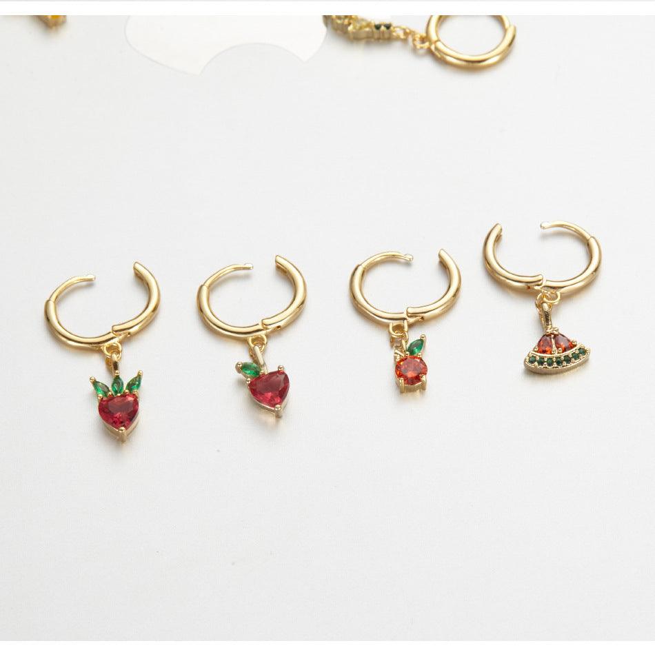 Juicy Jewels Drop Earrings (Orange)