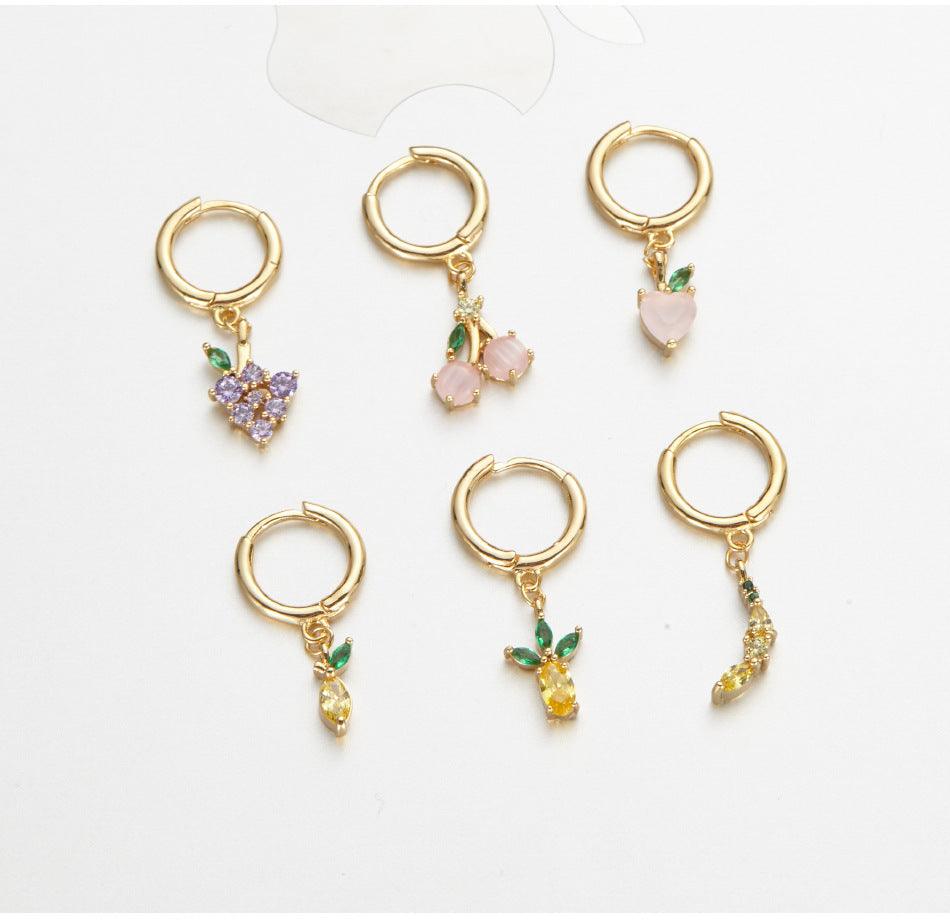 Juicy Jewels Drop Earrings (Orange)
