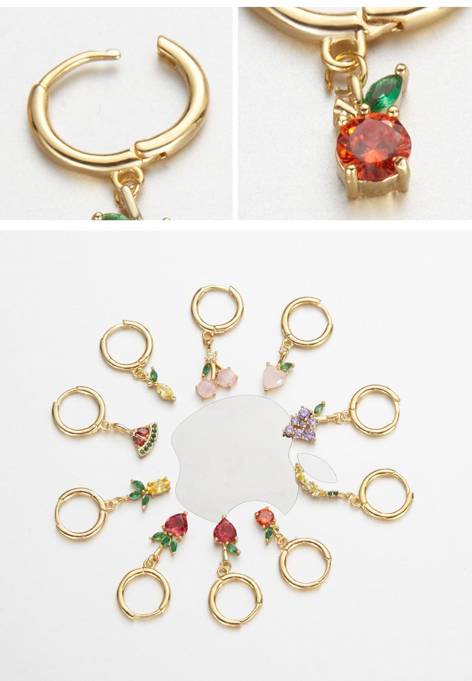 Juicy Jewels Drop Earrings (Orange)