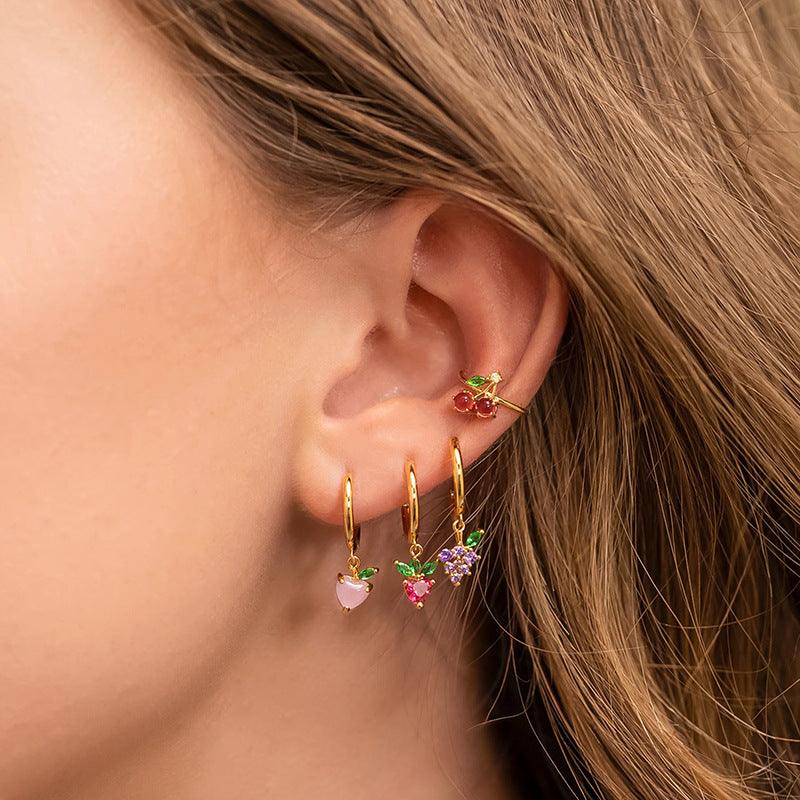 Juicy Jewels Drop Earrings (Cherry)