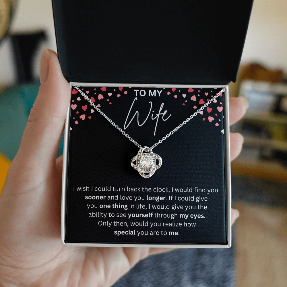 To my wife Necklace - Wish i could turn back the clock