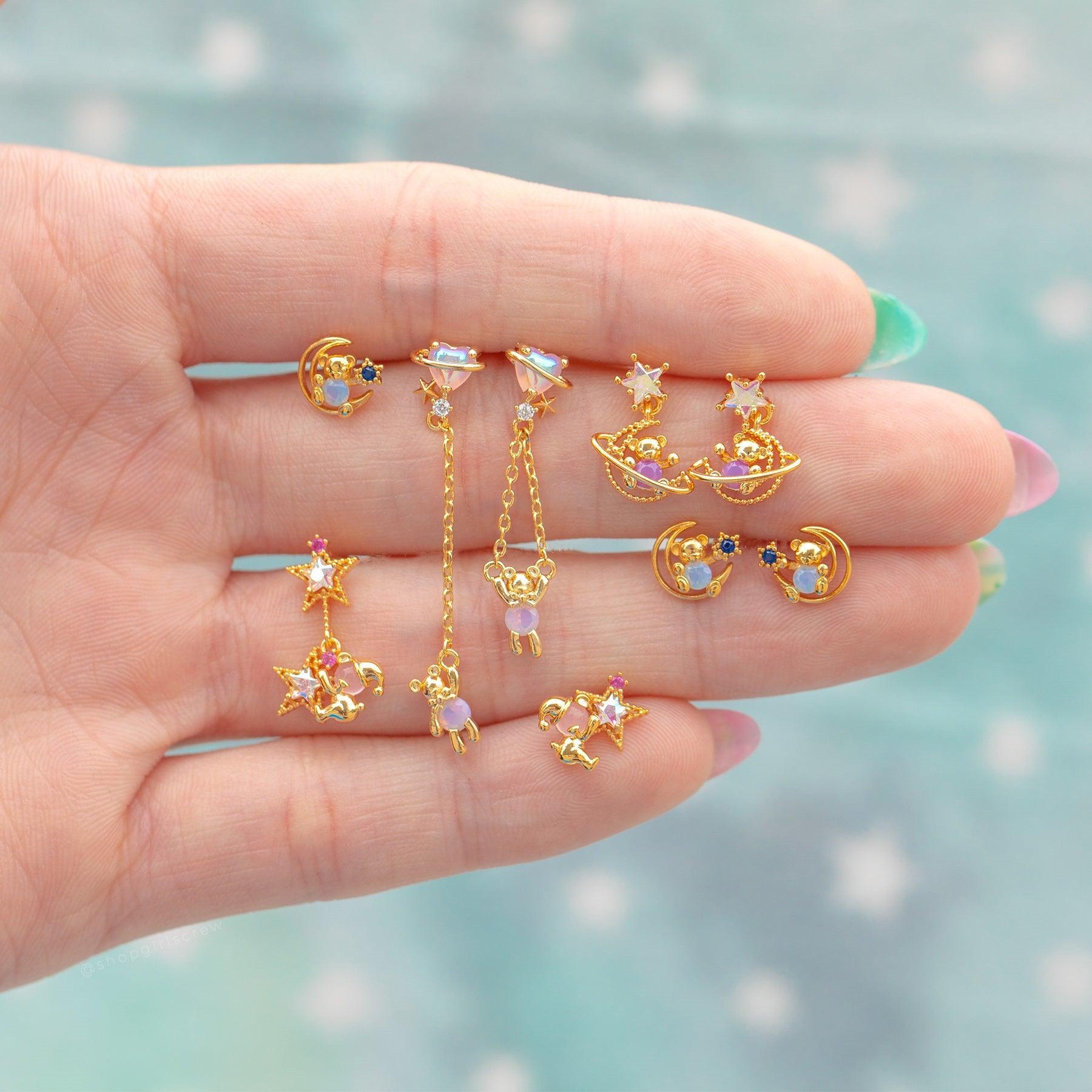 Dreamy Bear Drop Earrings (Love Balloon)