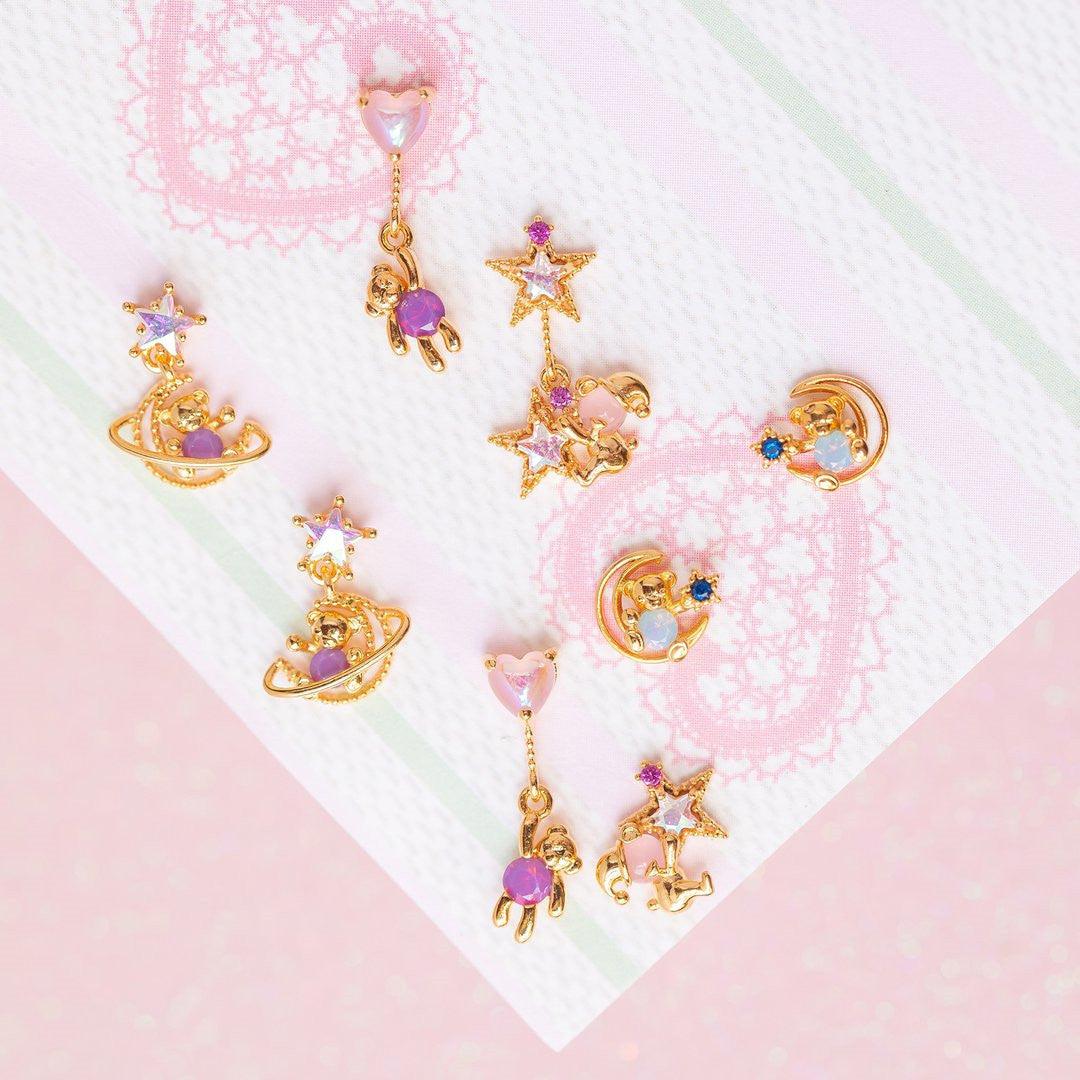 Dreamy Bear Stud & Drop Earrings (Dreaming)