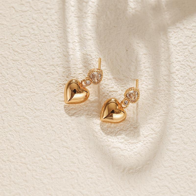 Luna Heart Drop Earrings