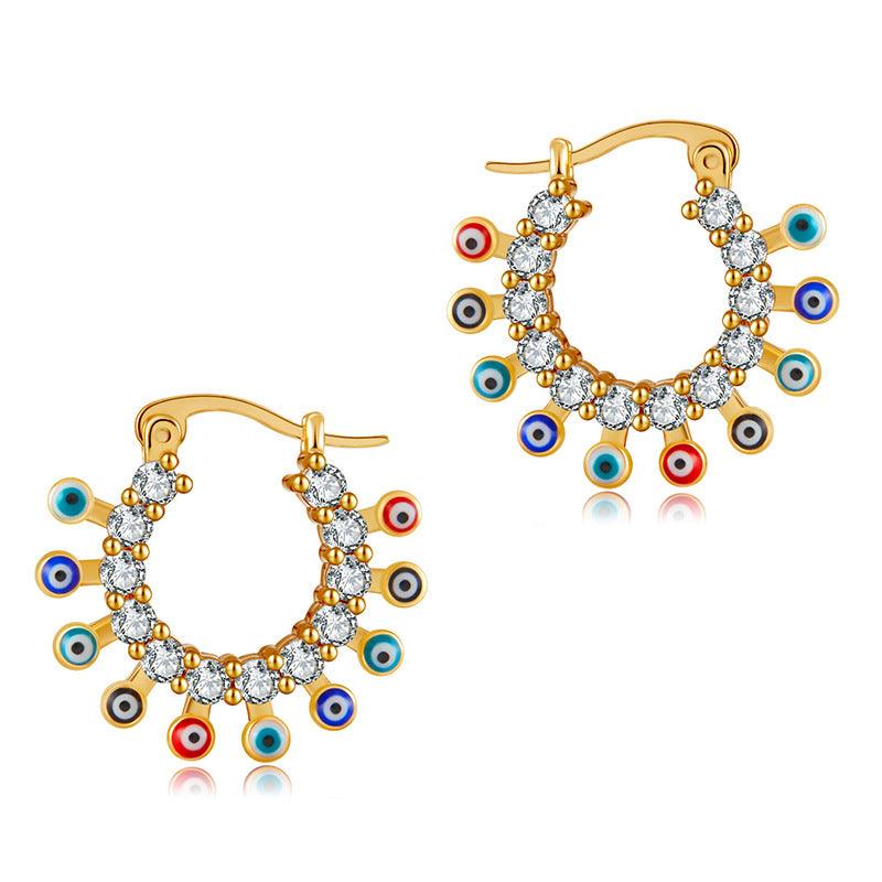 Vibrant Harmony Hoop Earrings