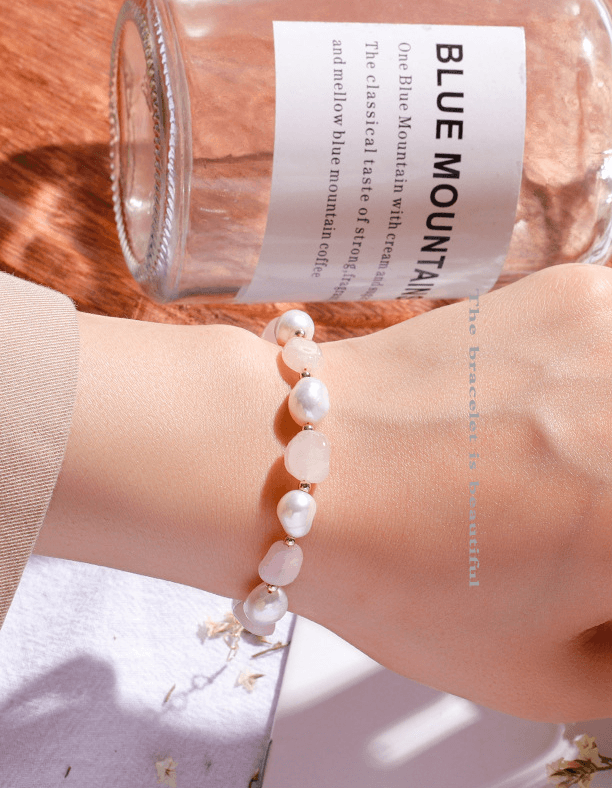 Amethyst Pearl Elegance Bracelet