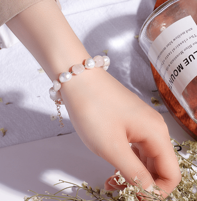 Amethyst Pearl Elegance Bracelet