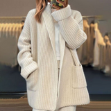 Lynelle. - Knitted Wool Cardigan With Pockets