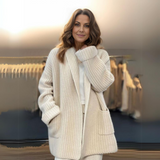 Lynelle. - Knitted Wool Cardigan With Pockets
