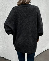 Lynelle™ | Knit Sweater with Lantern Sleeves & V-Neck