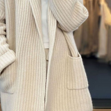 Lynelle. - Knitted Wool Cardigan With Pockets