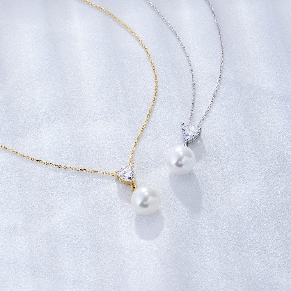 Heart Pearl Whisper Necklace