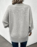 Lynelle™ | Knit Sweater with Lantern Sleeves & V-Neck