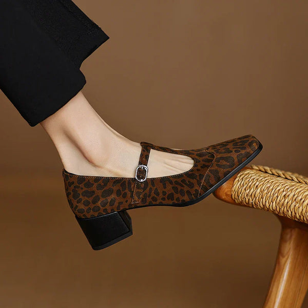 Lynelle™ | Kalvoria Leopard Mary Janes