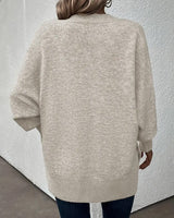Lynelle™ | Knit Sweater with Lantern Sleeves & V-Neck