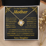 To My Beautiful Mother Necklace - Mothers Day Gift from Daughters