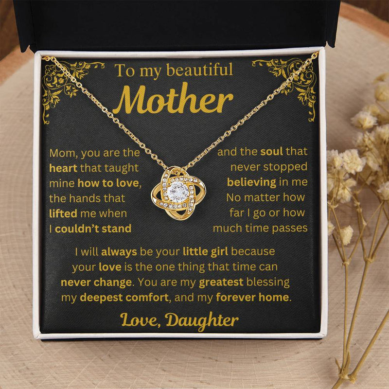 To My Beautiful Mother Necklace - Mothers Day Gift from Daughters
