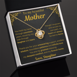 To My Beautiful Mother Necklace - Mothers Day Gift
