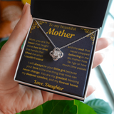 To My Beautiful Mother Necklace - Mothers Day Gift from Daughters