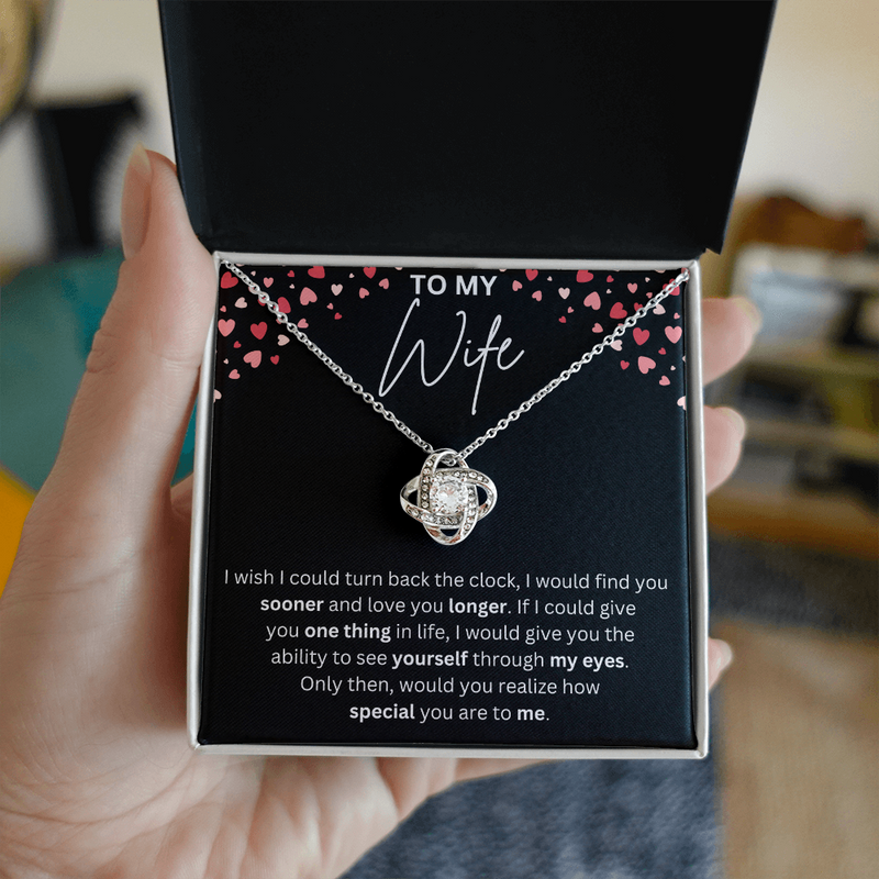 To my wife Necklace - Wish i could turn back the clock