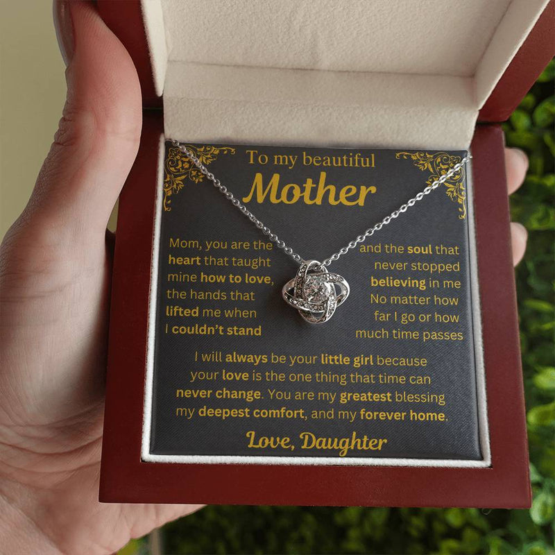 To My Beautiful Mother Necklace - Mothers Day Gift from Daughters