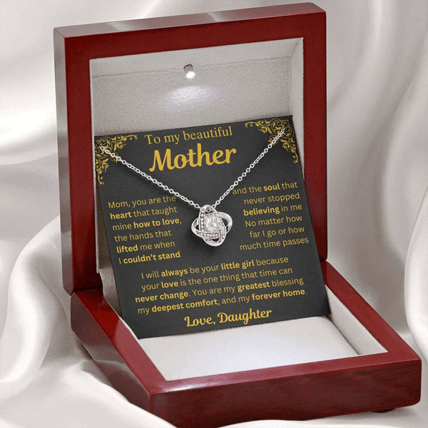 To My Beautiful Mother Necklace - Mothers Day Gift from Daughters