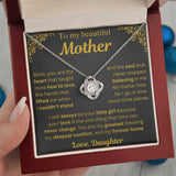 To My Beautiful Mother Necklace - Mothers Day Gift from Daughters