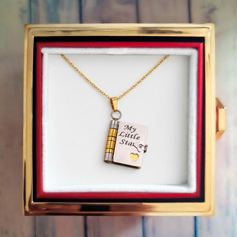 My Little Star Love Book Necklace for Daughter